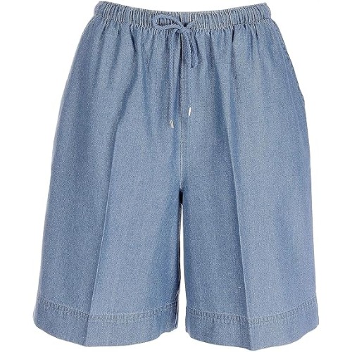 Just-Be-Clothing-Womens-Everyday-Denim-Pull-On-Shorts-Small-Light-Wash